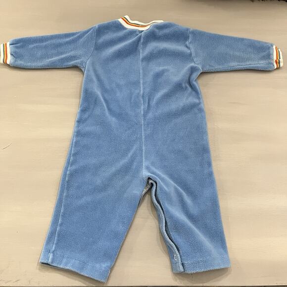 Vintage Healthtex Romper Velour Size 24 Months Duck Applique USA MCM Kids - Picture 2 of 13